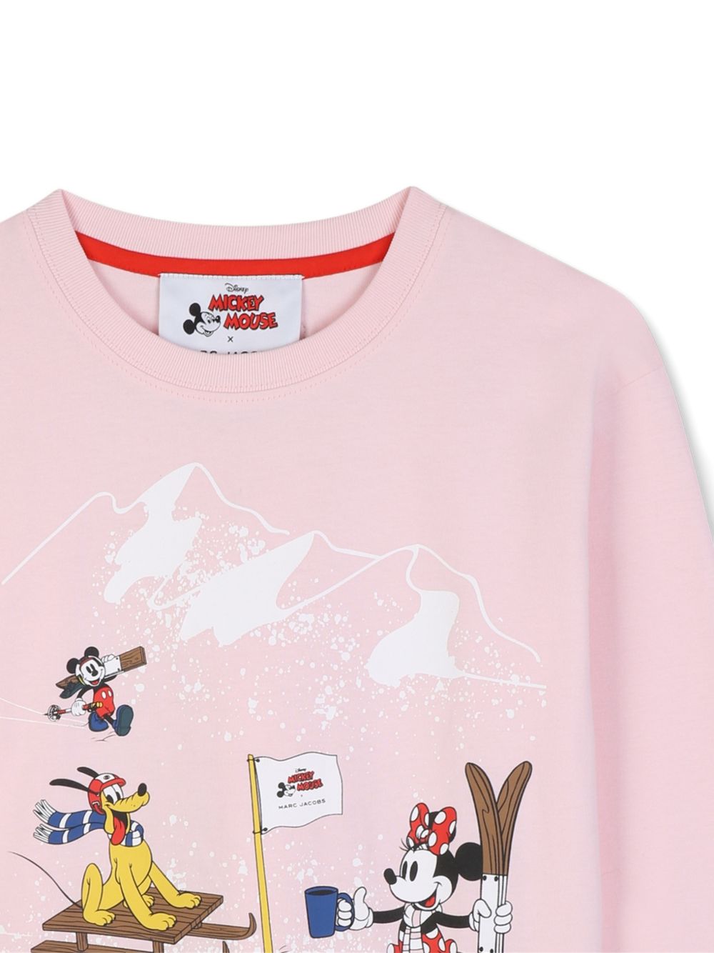 T-shirt per bambina The Marc Jacobs Kids x Disney rosa con stampa grafica sul davanti W61022 475 THE MARC JACOBS KIDS 