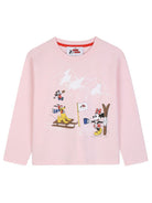 T-shirt per bambina The Marc Jacobs Kids x Disney rosa con stampa grafica sul davanti W61022 475 THE MARC JACOBS KIDS 