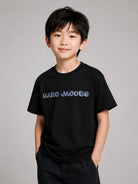 T-shirt per bambini The Marc Jacobs Kids nera con stampa logo W61025 09B THE MARC JACOBS KIDS 