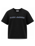 T-shirt per bambini The Marc Jacobs Kids nera con stampa logo W61025 09B THE MARC JACOBS KIDS 