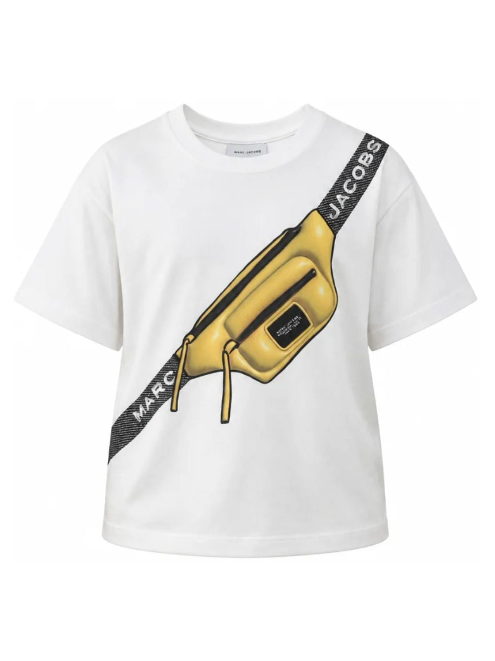 T-shirt per bambino The Marc Jacobs Kids bianca con stampa marsupio sul davanti W61026 126 THE MARC JACOBS KIDS 