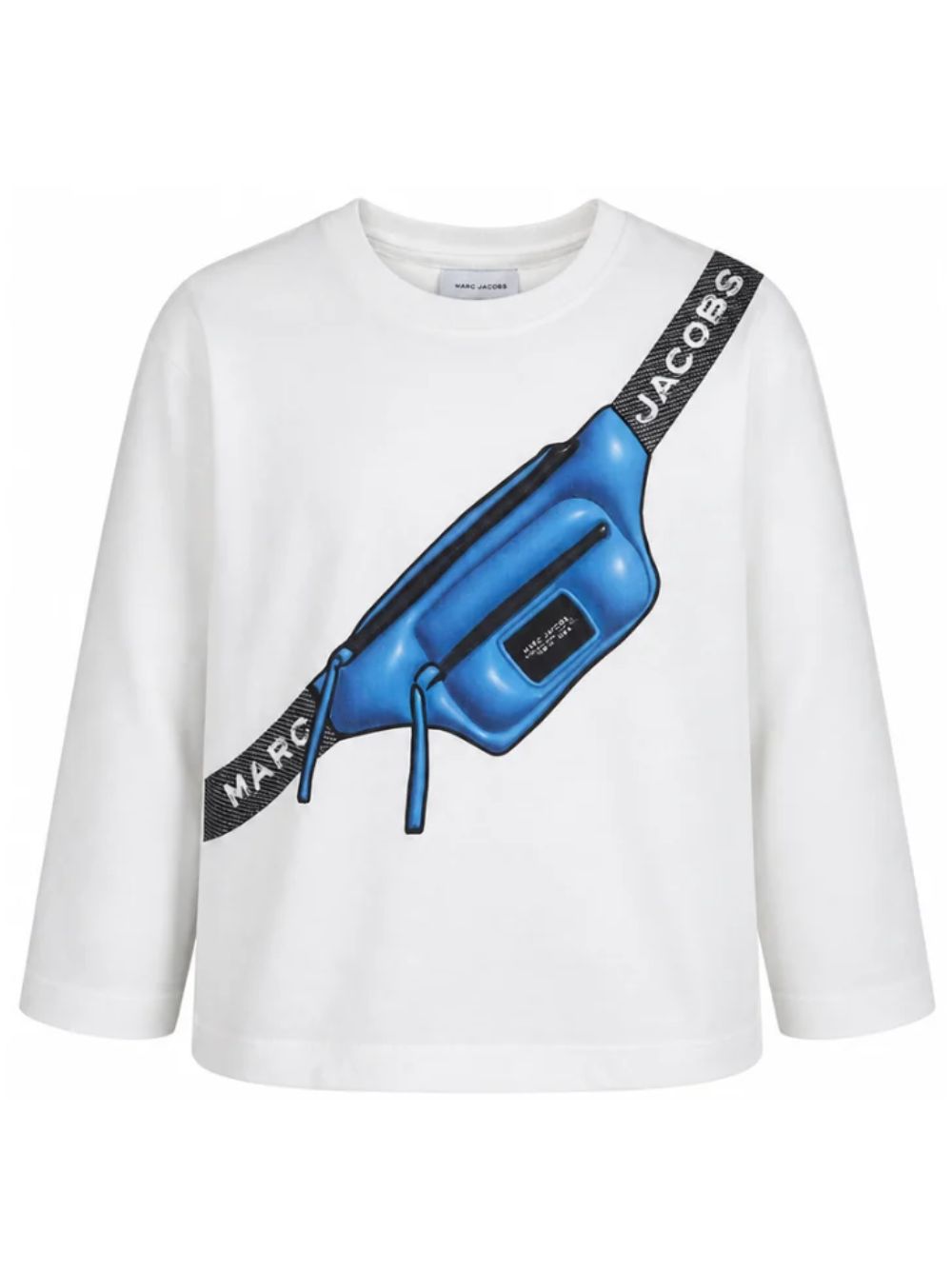 T-shirt per bambino The Marc Jacobs Kids bianca con stampa marsupio W61029 126 THE MARC JACOBS KIDS 