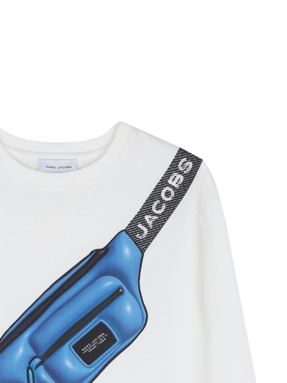 T-shirt per bambino The Marc Jacobs Kids bianca con stampa marsupio W61029 126 THE MARC JACOBS KIDS 