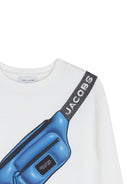 T-shirt per bambino The Marc Jacobs Kids bianca con stampa marsupio W61029 126 THE MARC JACOBS KIDS 