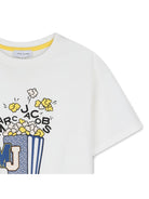 T-shirt per bambino The Marc Jacobs Kids bianca con stampa popcorn sul davanti W61031 126 THE MARC JACOBS KIDS 