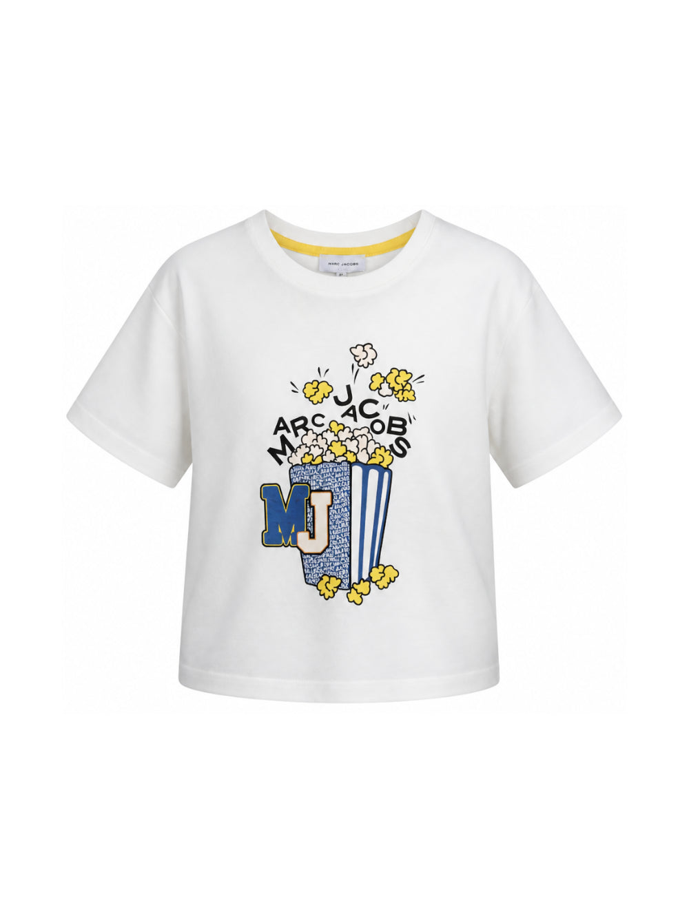 T-shirt per bambino The Marc Jacobs Kids bianca con stampa popcorn sul davanti W61031 126 THE MARC JACOBS KIDS 