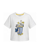 T-shirt per bambino The Marc Jacobs Kids bianca con stampa popcorn sul davanti W61031 126 THE MARC JACOBS KIDS 