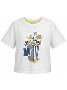 T-shirt per bambino The Marc Jacobs Kids bianca con stampa popcorn sul davanti W61031 126 THE MARC JACOBS KIDS 