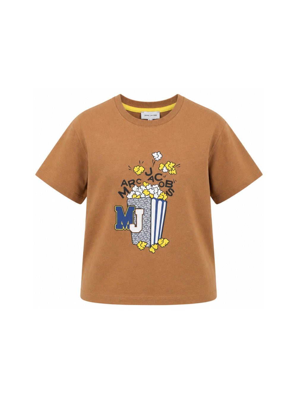 T-shirt per bambino The Marc Jacobs Kids marrone con stampa popcorn sul davanti W61031 213 THE MARC JACOBS KIDS 