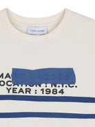 T-shirt per bambino The Marc Jacobs Kids bianca con design a righe W61032 148 THE MARC JACOBS KIDS 