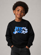 Felpa per bambino The Marc Jacobs Kids nera con stampa logo sul davanti W61035 09B THE MARC JACOBS KIDS 