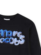 Felpa per bambino The Marc Jacobs Kids nera con stampa logo sul davanti W61035 09B THE MARC JACOBS KIDS 