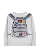 Felpa per bambino The Marc Jacobs Kids grigia con stampa zaino posteriore W61036 A18 THE MARC JACOBS KIDS 