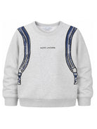 Felpa per bambino The Marc Jacobs Kids grigia con stampa zaino posteriore W61036 A18 THE MARC JACOBS KIDS 