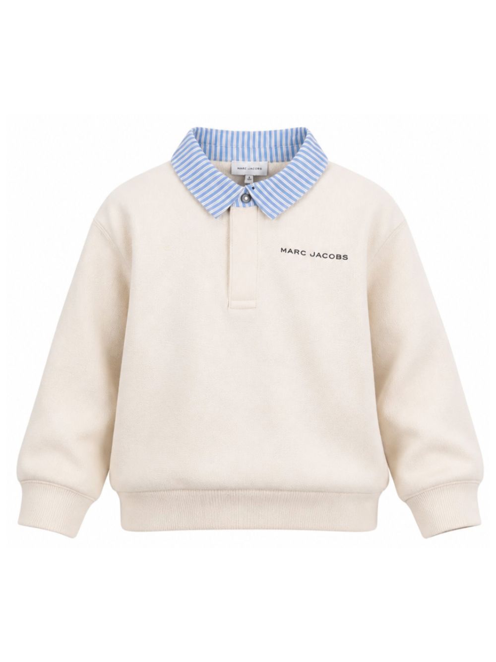 Felpa per bambino The Marc Jacobs Kids beige con colletto a righe W61038 24B THE MARC JACOBS KIDS 