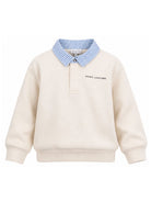Felpa per bambino The Marc Jacobs Kids beige con colletto a righe W61038 24B THE MARC JACOBS KIDS 