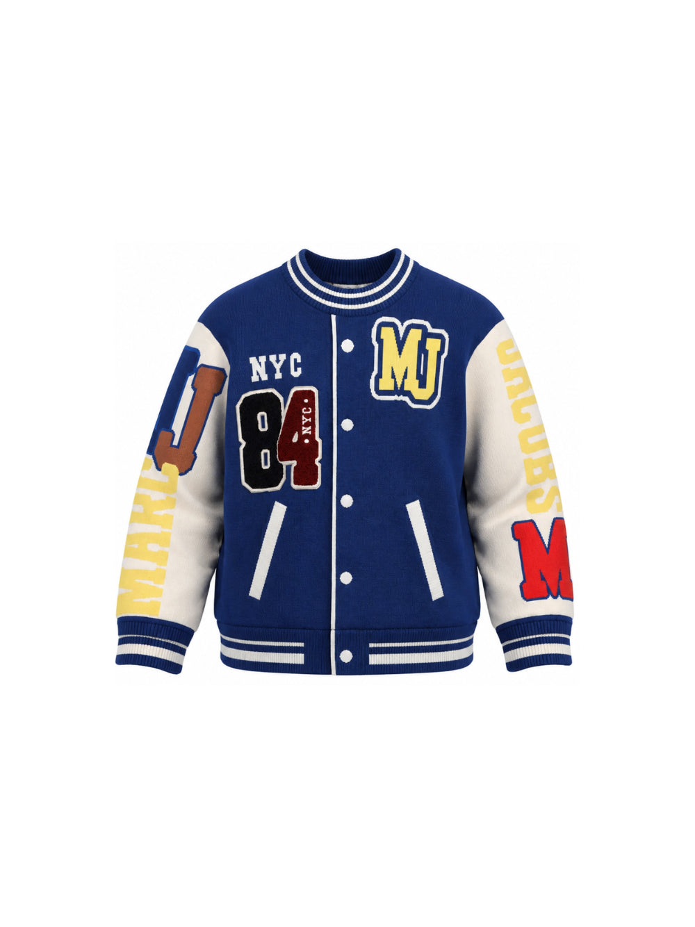 Felpa per bambino The Marc Jacobs Kids blu in stile varsity W61043 841 THE MARC JACOBS KIDS 