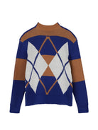 Maglione per bambino The Marc Jacobs Kids blu con motivo a rombi sul retro W61045 841 THE MARC JACOBS KIDS 