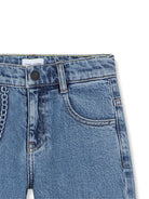 Jeans per bambino The Marc Jacobs Kids denim con logo sul davanti W61053 Z10 THE MARC JACOBS KIDS 