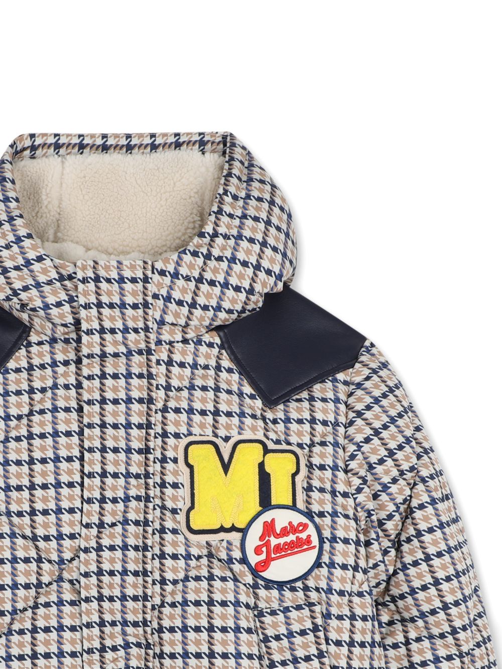 Giubbino per bambino The Marc Jacobs Kids beige con fantasia in pied-de-poule W61060 184 THE MARC JACOBS KIDS 