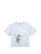 T-shirt per bambino The Marc Jacobs Kids x Disney azzurra con stampa grafica Topolino sul davanti W61062 794 THE MARC JACOBS KIDS 