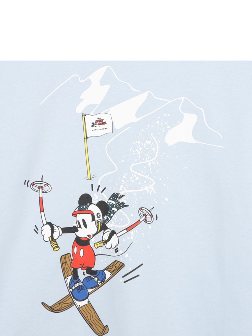 T-shirt per bambino The Marc Jacobs Kids x Disney azzurra con stampa grafica Topolino sul davanti W61062 794 THE MARC JACOBS KIDS 