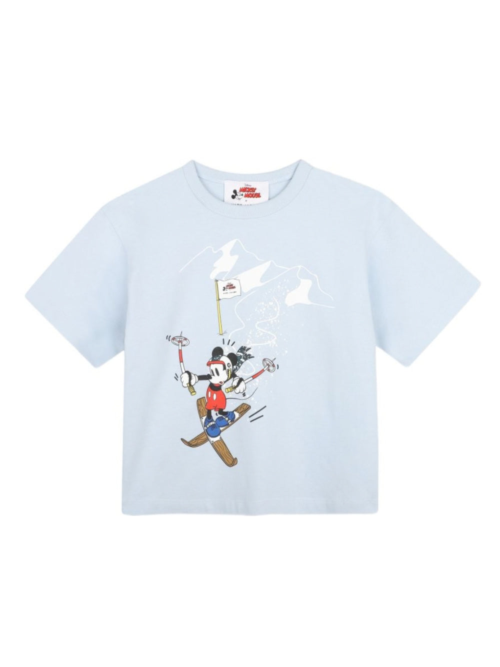 T-shirt per bambino The Marc Jacobs Kids x Disney azzurra con stampa grafica Topolino sul davanti W61062 794 THE MARC JACOBS KIDS 