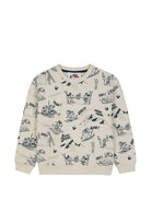 Felpa per bambino The Marc Jacobs Kids x Disney beige con stampa grafica Mickey Mouse all-over W61066 184 THE MARC JACOBS KIDS 