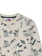 Felpa per bambino The Marc Jacobs Kids x Disney beige con stampa grafica Mickey Mouse all-over W61066 184 THE MARC JACOBS KIDS 