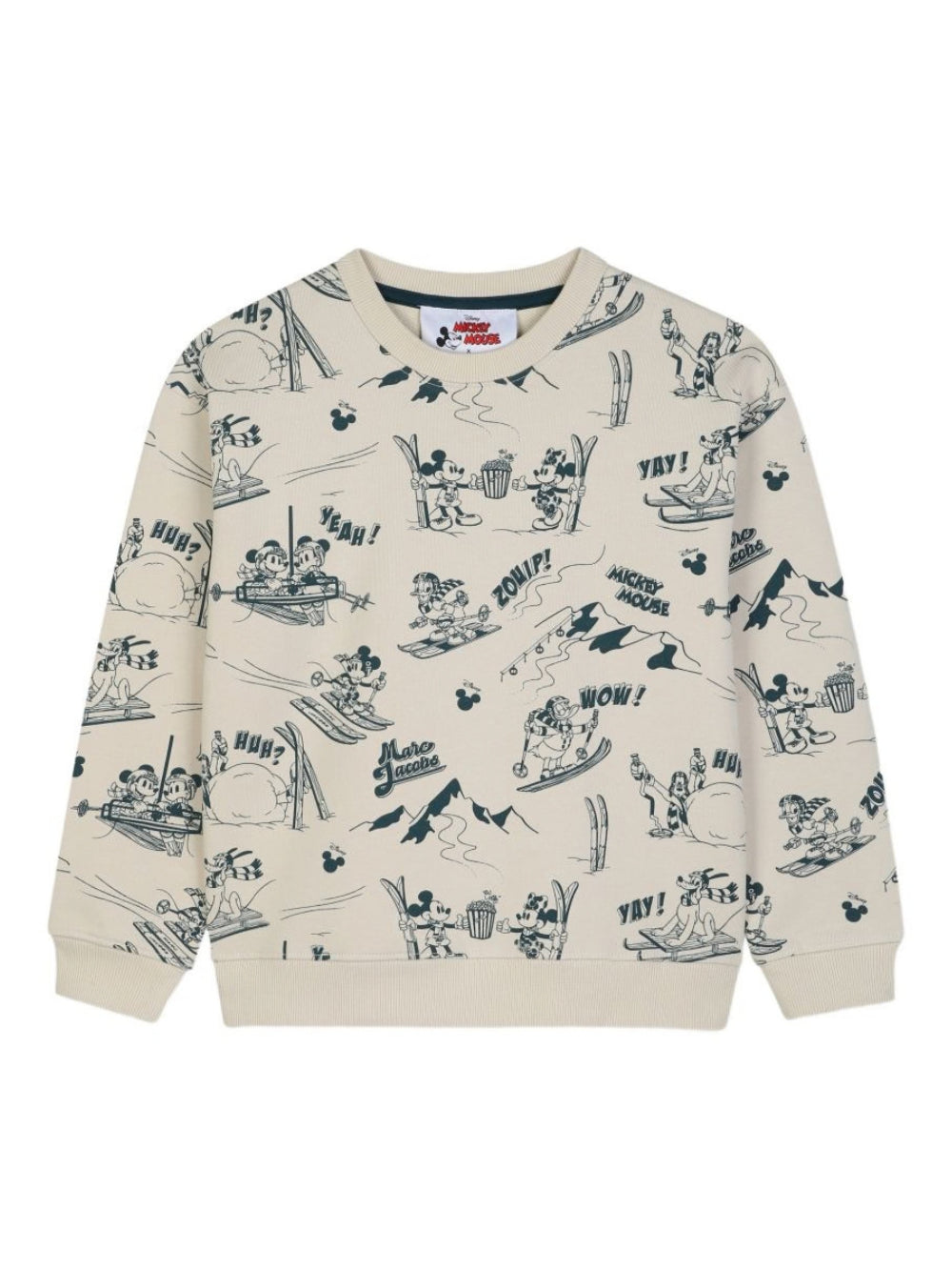 Felpa per bambino The Marc Jacobs Kids x Disney beige con stampa grafica Mickey Mouse all-over W61066 184 THE MARC JACOBS KIDS 