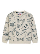 Felpa per bambino The Marc Jacobs Kids x Disney beige con stampa grafica Mickey Mouse all-over W61066 184 THE MARC JACOBS KIDS 