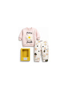 Set felpa e pantaloni per neonata The Marc Jacobs Kids rosa con stampa a fiori W61072 43M THE MARC JACOBS KIDS 