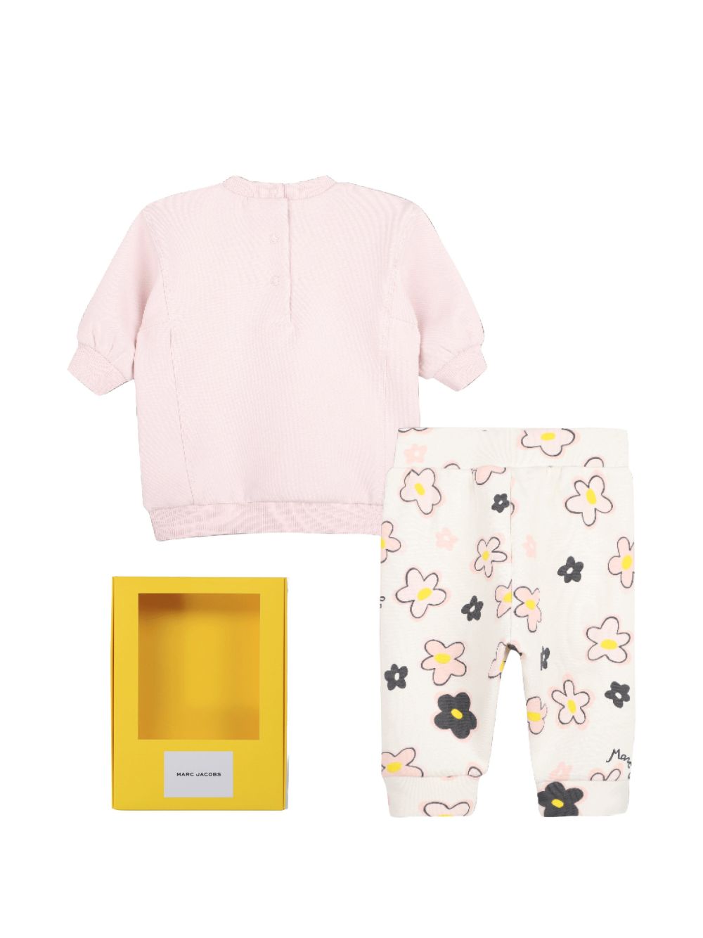Set felpa e pantaloni per neonata The Marc Jacobs Kids rosa con stampa a fiori W61072 43M THE MARC JACOBS KIDS 