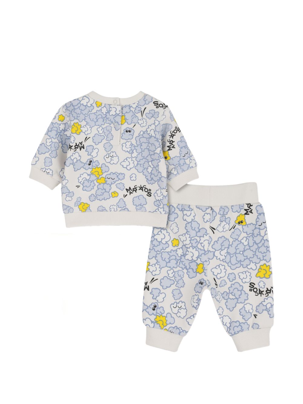 Set tuta sportiva per neonato The Marc Jacobs Kids beige con stampa pop-corn all-over W61074 182 THE MARC JACOBS KIDS 
