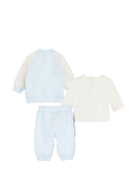Set tre pezzi per neonato The Marc Jacobs Kids azzurro con logo sul davanti W61078 77X THE MARC JACOBS KIDS 