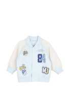 Set tre pezzi per neonato The Marc Jacobs Kids azzurro con logo sul davanti W61078 77X THE MARC JACOBS KIDS 