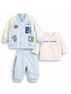 Set tre pezzi per neonato The Marc Jacobs Kids azzurro con logo sul davanti W61078 77X THE MARC JACOBS KIDS 
