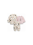 Set tre pezzi per neonata The Marc Jacobs Kids rosa con stampa fiori W61079 182 THE MARC JACOBS KIDS 