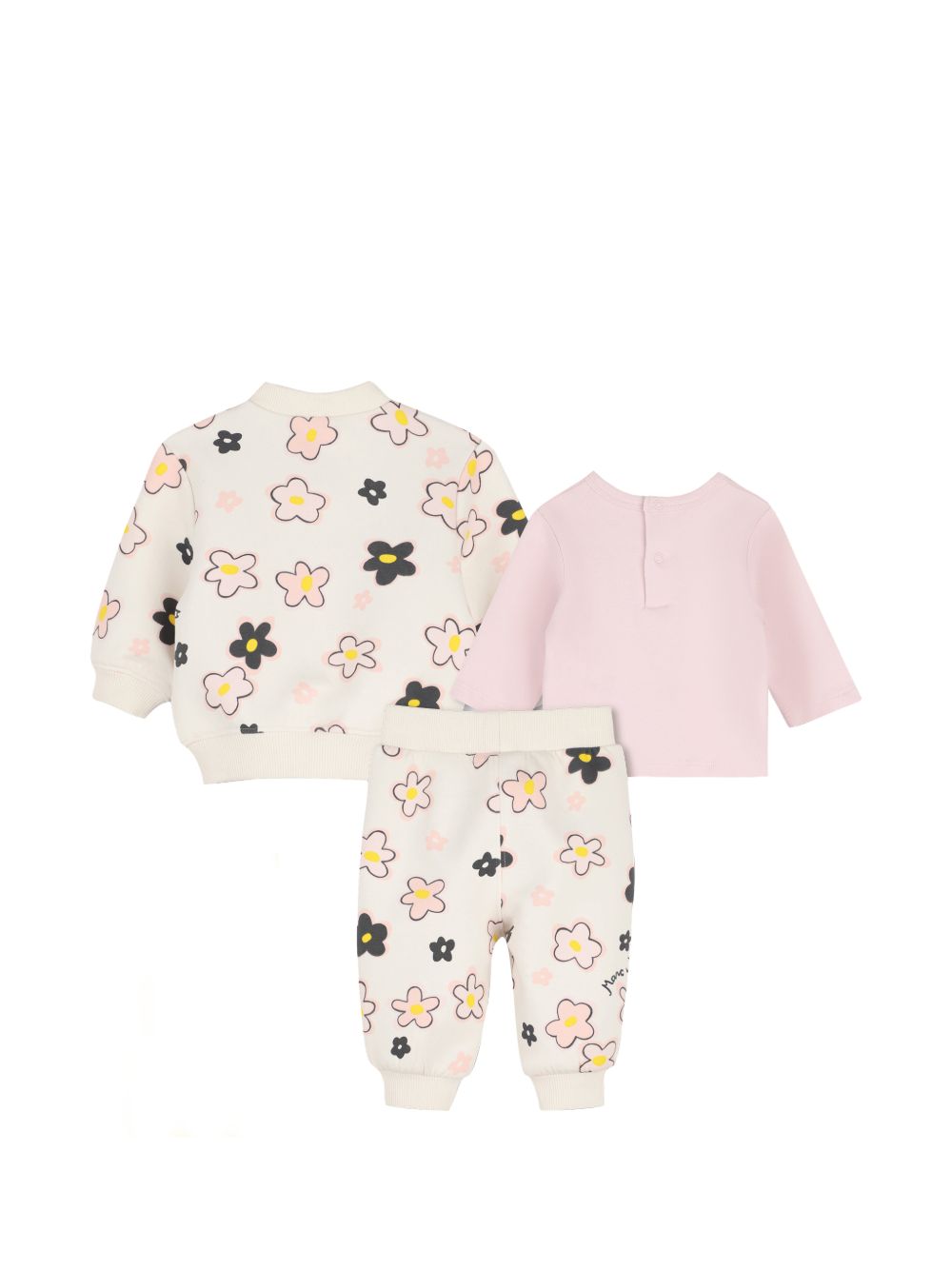 Set tre pezzi per neonata The Marc Jacobs Kids rosa con stampa fiori W61079 182 THE MARC JACOBS KIDS 