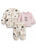 Set tre pezzi per neonata The Marc Jacobs Kids rosa con stampa fiori W61079 182 THE MARC JACOBS KIDS 