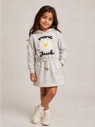 Abito per bambina The Marc Jacobs Kids grigio con stampa logo sul davanti W61080 A18 THE MARC JACOBS KIDS 