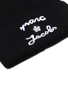 Cappello per bambina The Marc Jacobs Kids nero con logo ricamato sul davanti W61087 09B THE MARC JACOBS KIDS 
