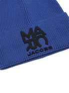 Berretto per bambino The Marc Jacobs Kids blu a coste con logo W61088 841 THE MARC JACOBS KIDS 