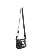 Borsa a spalla per bambina The Marc Jacobs nera con applicazione fiore sul davanti W61091 09B THE MARC JACOBS KIDS 