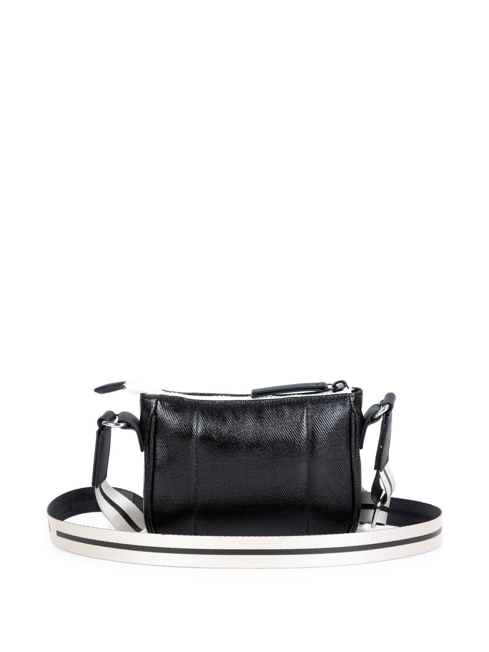Borsa a spalla per bambina The Marc Jacobs nera con applicazione fiore sul davanti W61091 09B THE MARC JACOBS KIDS 
