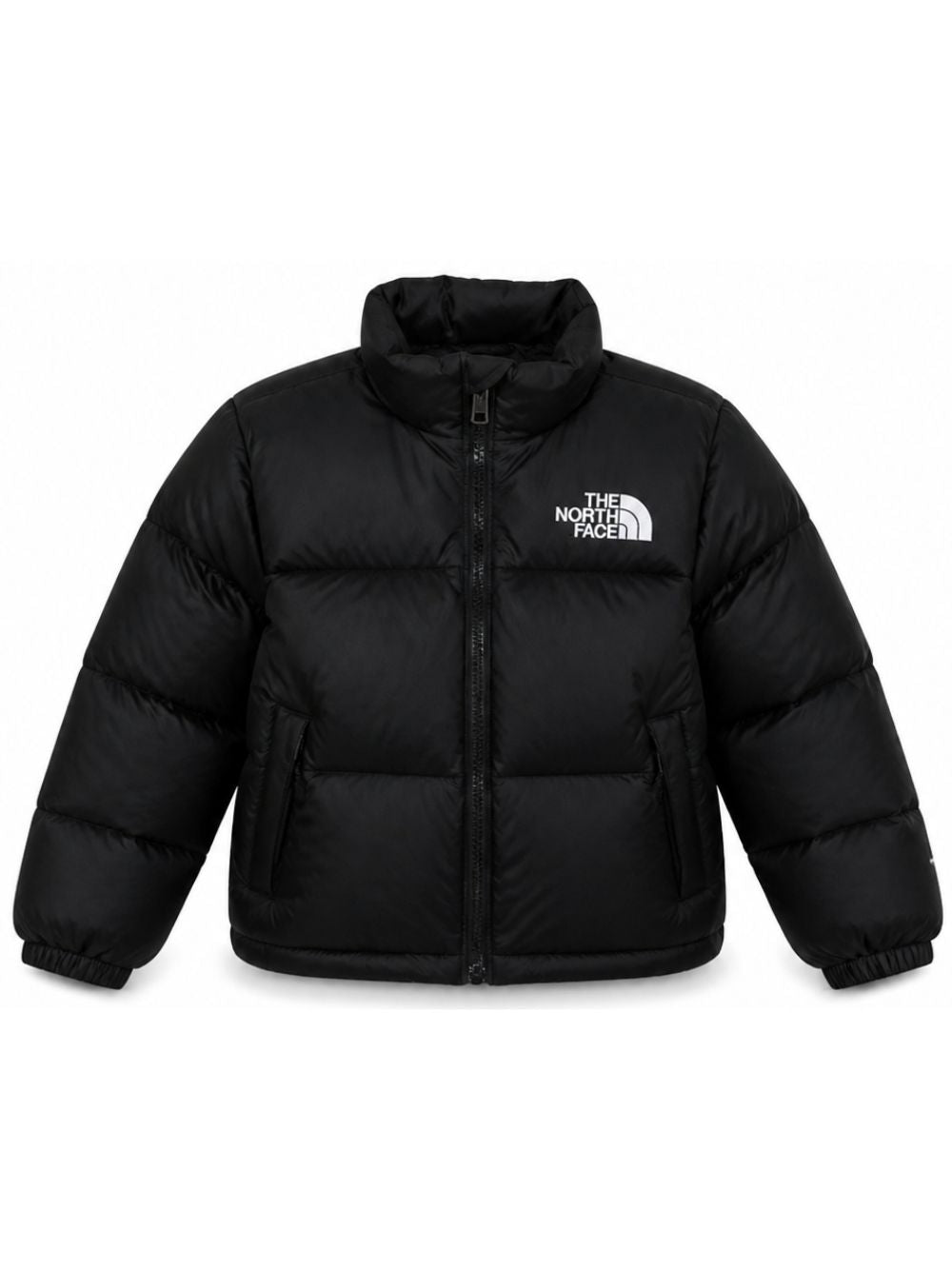 Giubbino Nuptse per bambini The North Face Kids nero con logo stampato sul davanti NF0A82TS GOF1 THE NORTH FACE KIDS 
