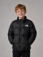 Giubbino Nuptse per bambini The North Face Kids nero con logo stampato sul davanti NF0A82TS GOF1 THE NORTH FACE KIDS 