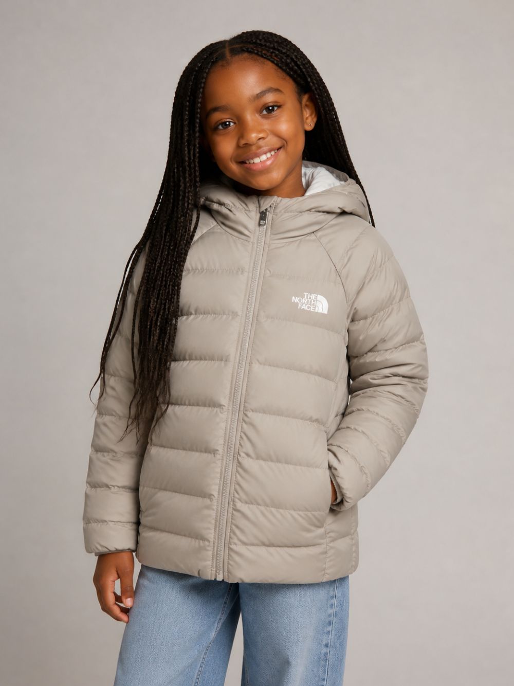 Giubbino per bambini The North Face Kids grigio con design trapuntato NF0A88TW 2MB1 THE NORTH FACE KIDS 