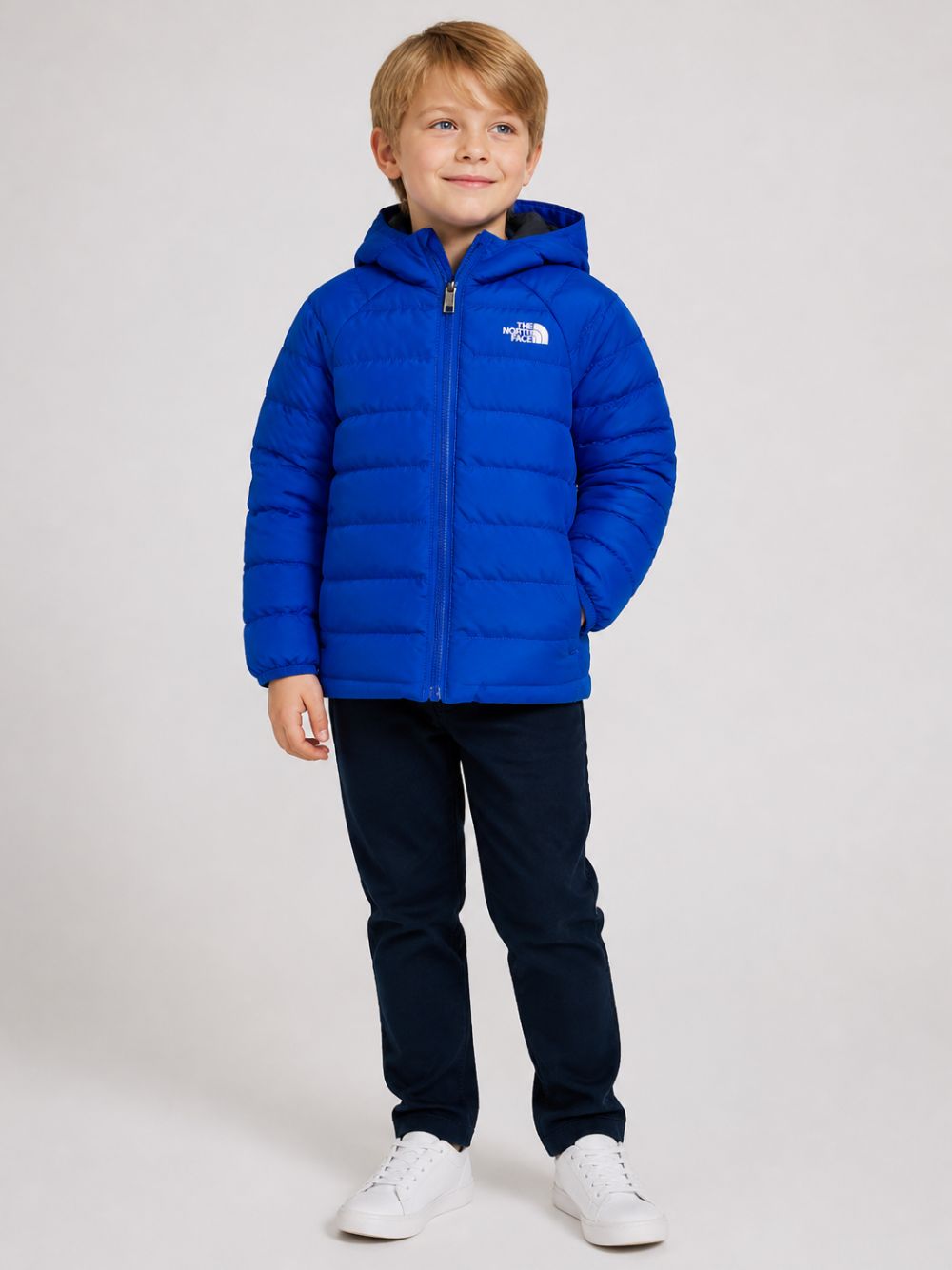 Giubbino per bambini The North Face Kids blu con chiusura frontale con zip NF0A88VJ NLQ1 THE NORTH FACE KIDS 