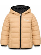 Giubbino per bambino Timberland Kids beige con stampa logo sul petto T60377 230 TIMBERLAND KIDS 
